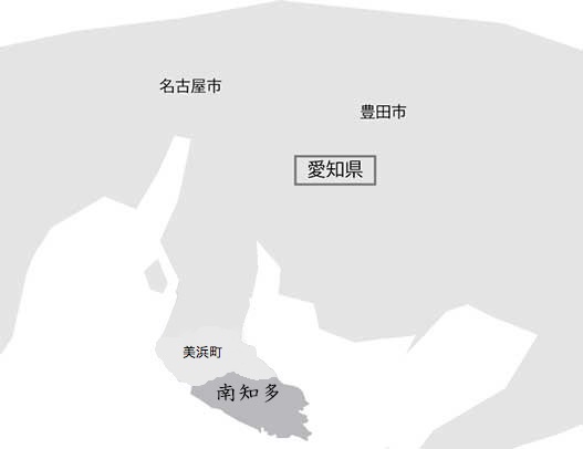 愛知県と南知多地区のマップ